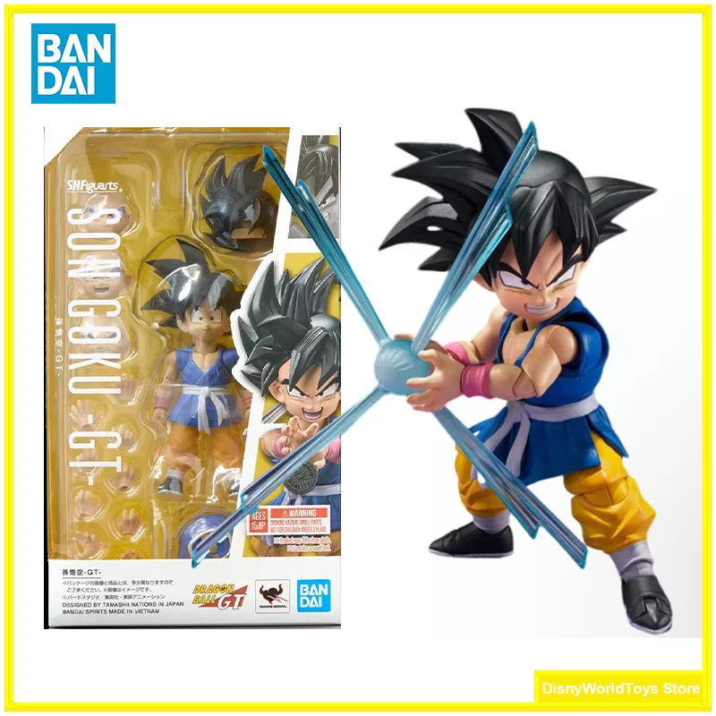 100% Original Bandai Dragon Ball GT S.H.Figuarts Kid Goku (GT Ver.) SHF Son Goku In Stock Anime Action Figures Model Toys