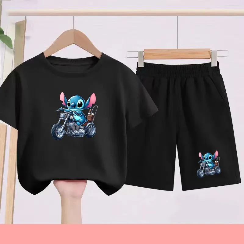 

T Shirt Boy Girl Summer 3-12 Age New Model Cartoon Short Sleeve+Shorts Comfortable Breathable Children Sportswear Casual 2 Piece