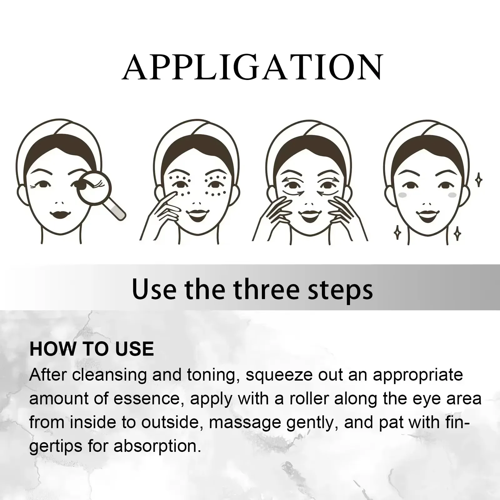 Anti Dark Circles Eye Serum Peptide Eye Serum  Anti Wrinkle Face Care Roller Massager Eye Care