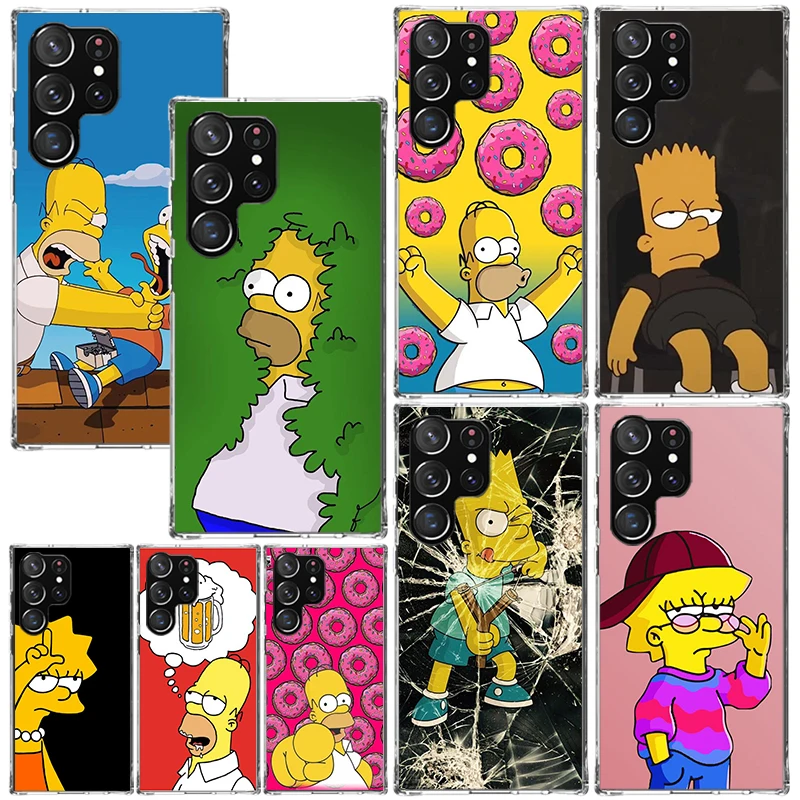 Cartoon Homers-S-Simpsons Phone Case For Samsung Galaxy S24 S23 S22 S21 Fe S20 Ultra S10 S9 + S8 Plus S10E Art Fundas Back Cover