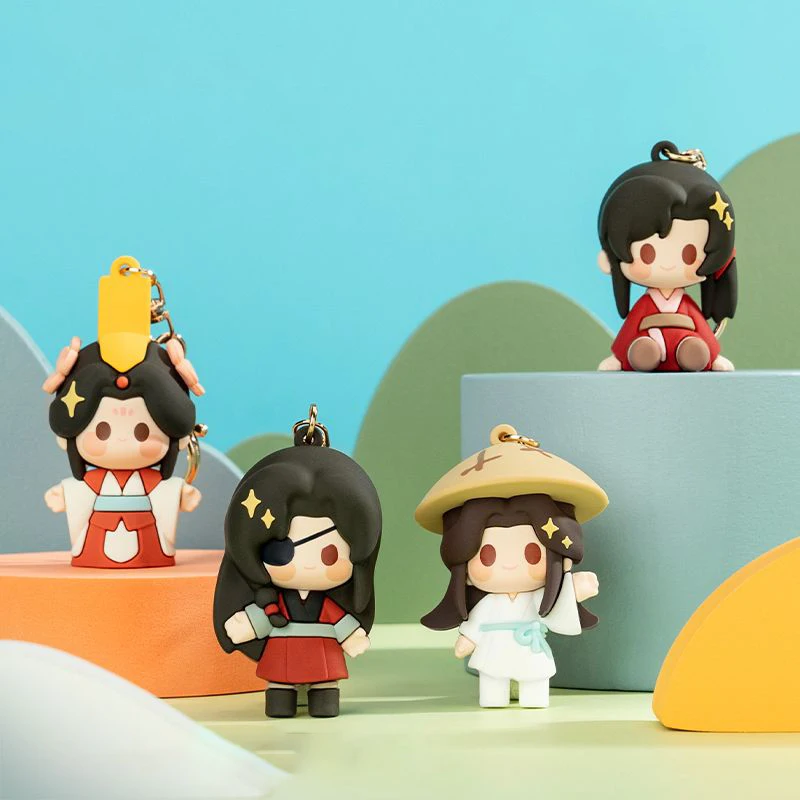 

Genuine Heaven Official's Blessing Keychain Xie Lian Hua Cheng Anime Backpack Bag Pendant Cartoon Model Doll Figurine Toy Gifts