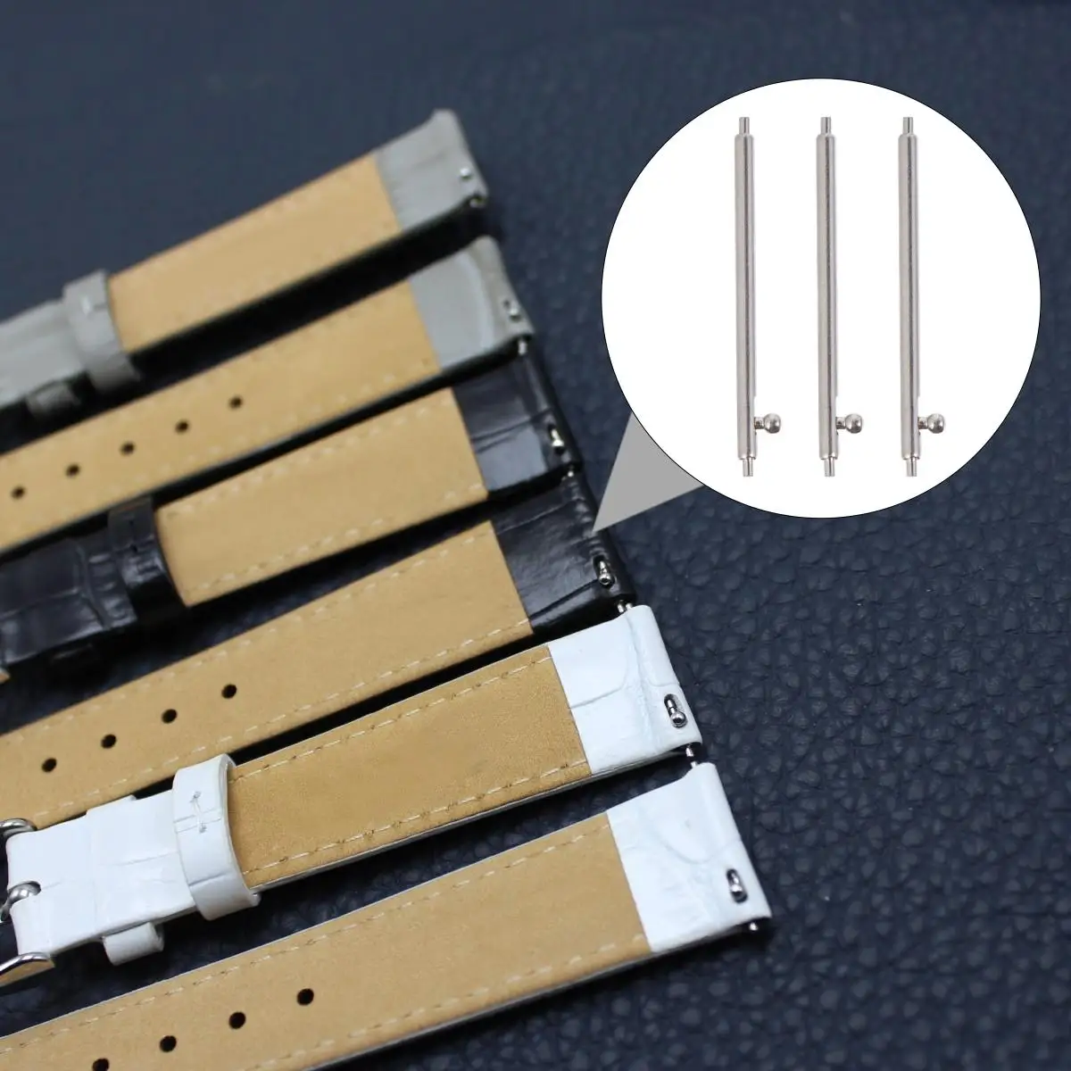 20 Pcs Stainless Steel Watch Band Pins For Strap Connection Repair Tools With Spring Rod Remover Double Flange