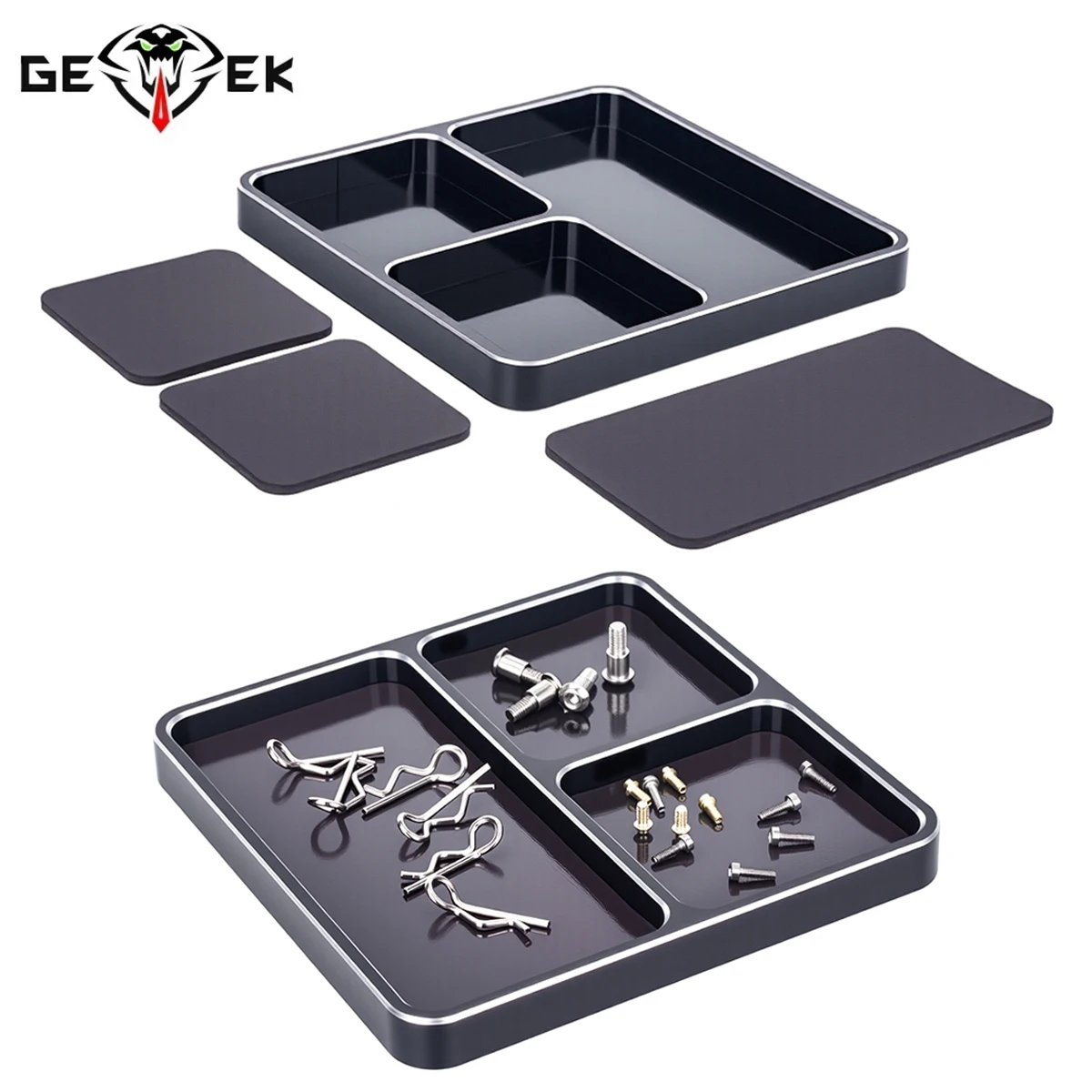 1Pcs Aluminum Magnetic Screw Tray Storage Box Repair Tool for RC Model Crawler Truck Airplane Car Boat Accessories