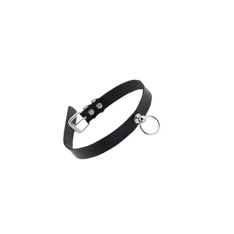 Anime Reze Cosplay Choker Collar for Women PU Necklace Punk Leather Collar Pull Ring Chain Party Props