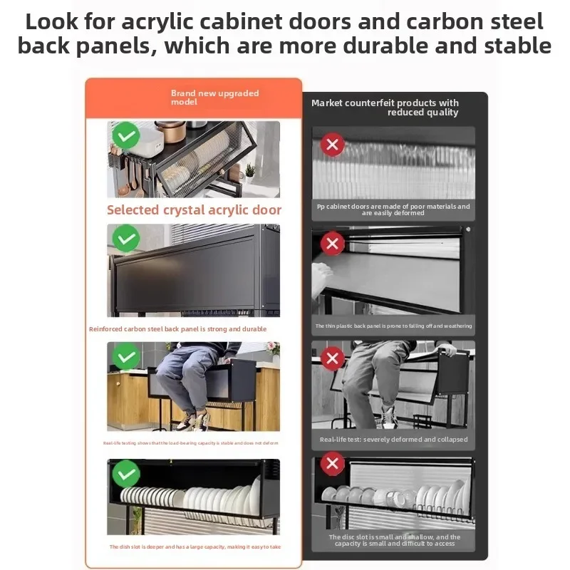 Kitchen sink rack, sink, sink, dust-proof cupboard, tableware storage, multi-functional storage and drain rack
