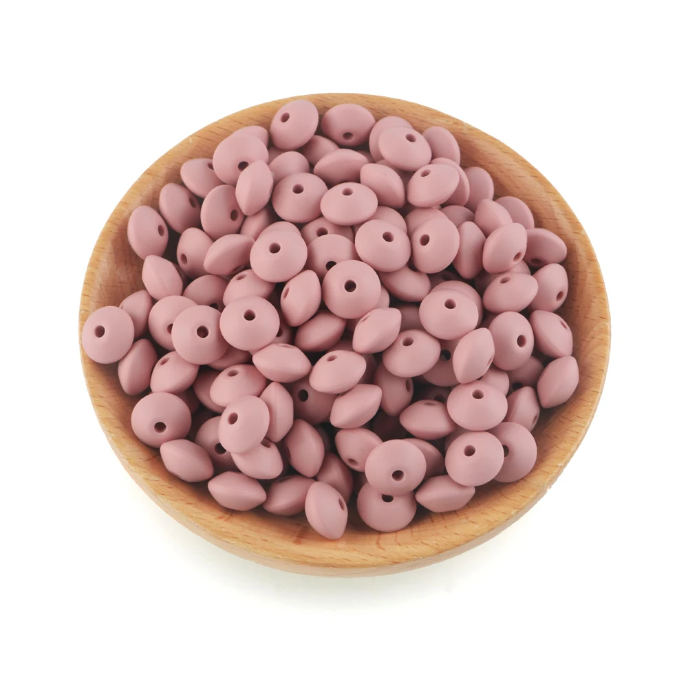 100 Teile/los Silikon Linsen Perlen 12mm Lose Spacer Perlen BPA FREI Food Grade DIY Charms Schmuck Zubehör Halskette armband