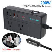 Cigarette Lighter Power Adapter for Vehicles Charging Converter Car Transformer Convert Car Power Inverter DC 12V 24V To AC 220V