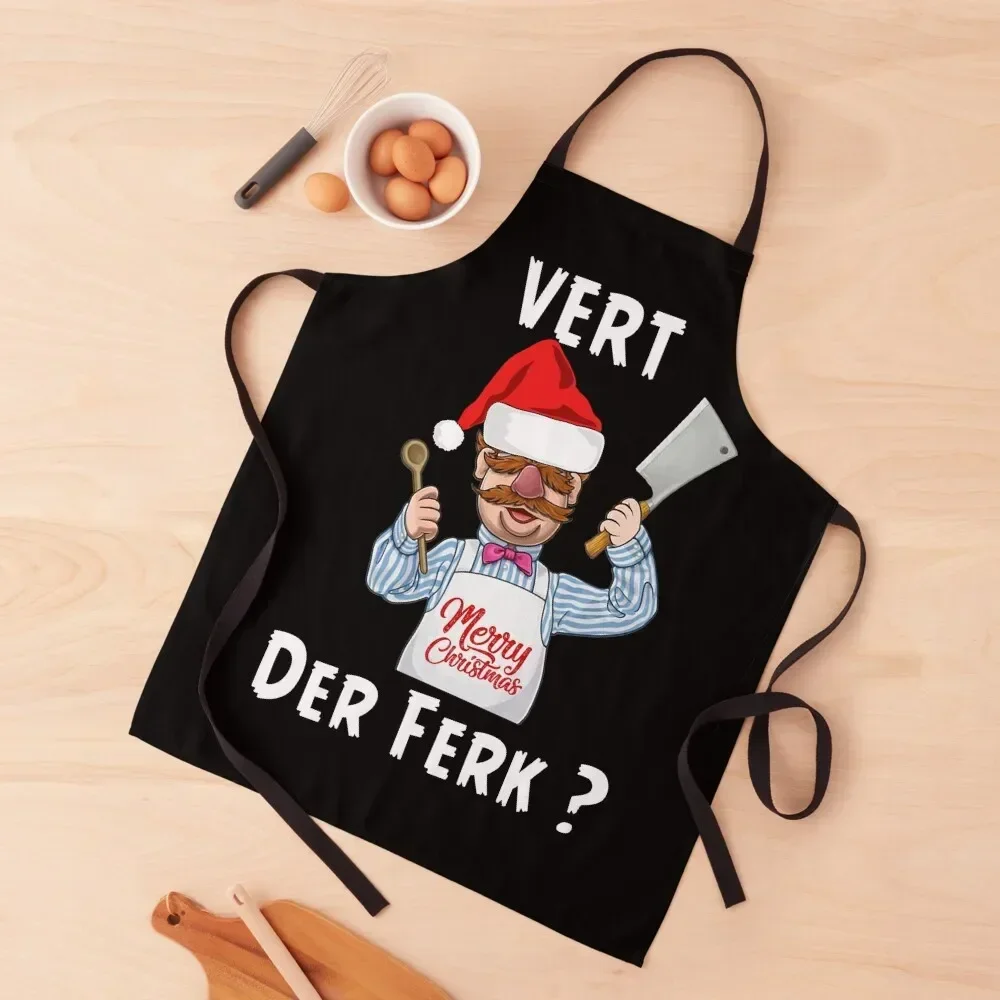 

Christmas love Vert der ferk ! Swedish Chef Apron Dress restaurant accessories Christmas gift Apron