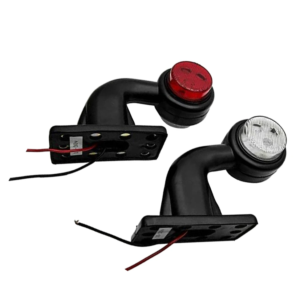 Universal 2Pcs/set Truck Lamp Car-styling 12/24V LED Side Marker Light Indicator Lamp Red White Tail Light Assembly