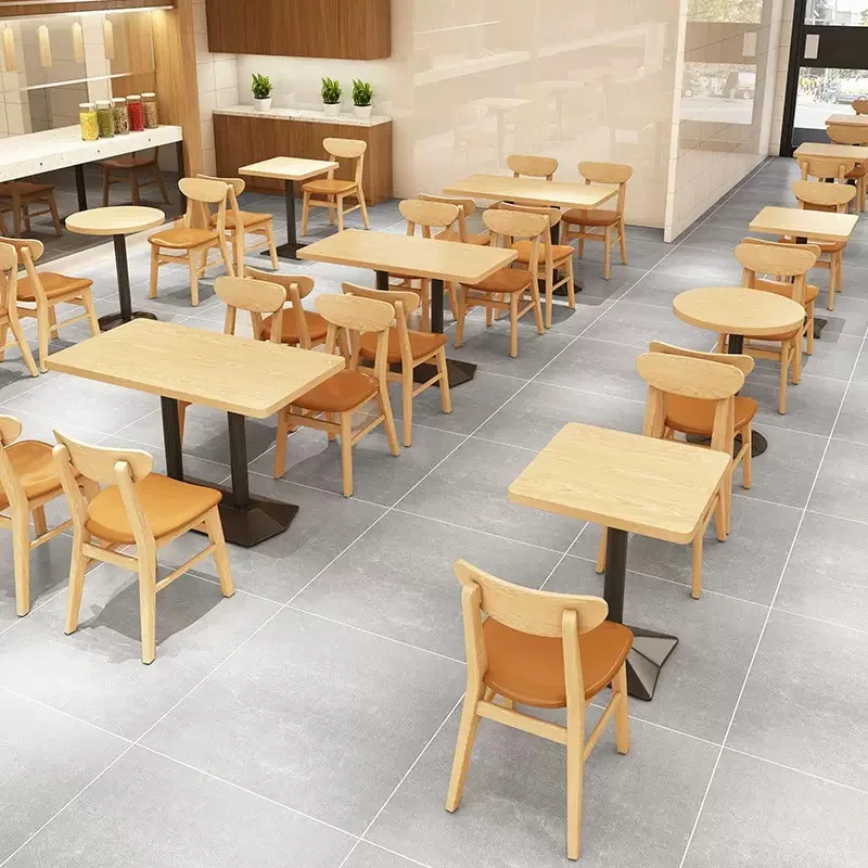 特売 壁掛けブースソファ 商業用 カスタムケータリング ラーメン屋 バーガーバー シンプルカジュアル 無垢材テーブルと椅子