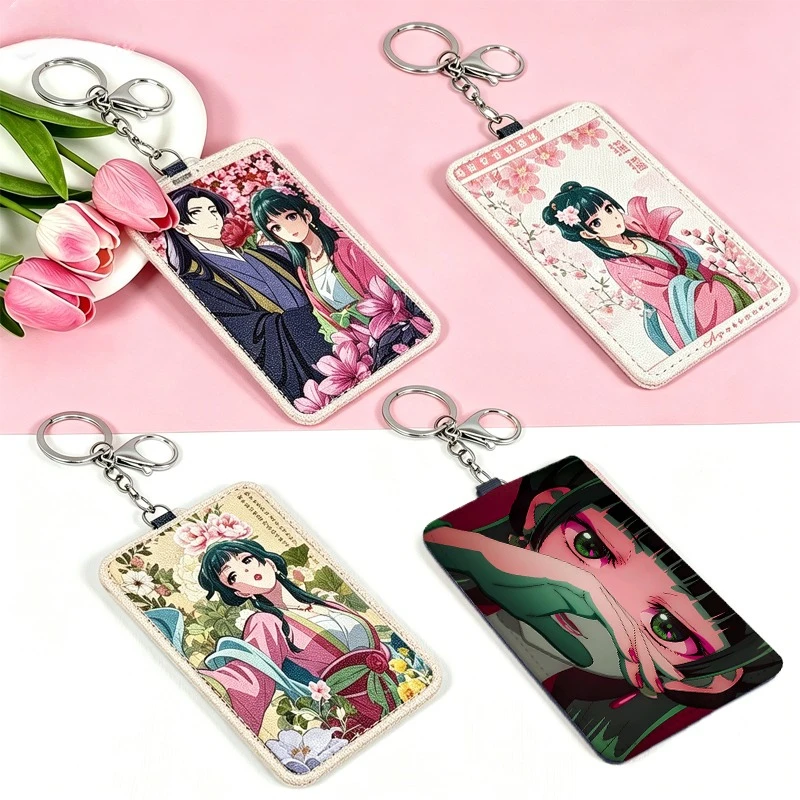 The Apothecary Diaries Maomao Portable Bus Card Holder Keychain Work ID badge Travel Backpack Bag Card Holders Keychains Wallet