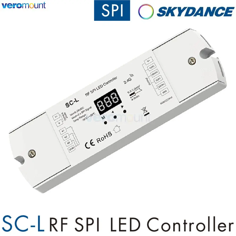 

Skydance SC-L R9 RF 2.4G SPI RGB/RGBW LED Controller compatible with 47 kinds IC support RGB/RGBW SPI tape white light SPI tape