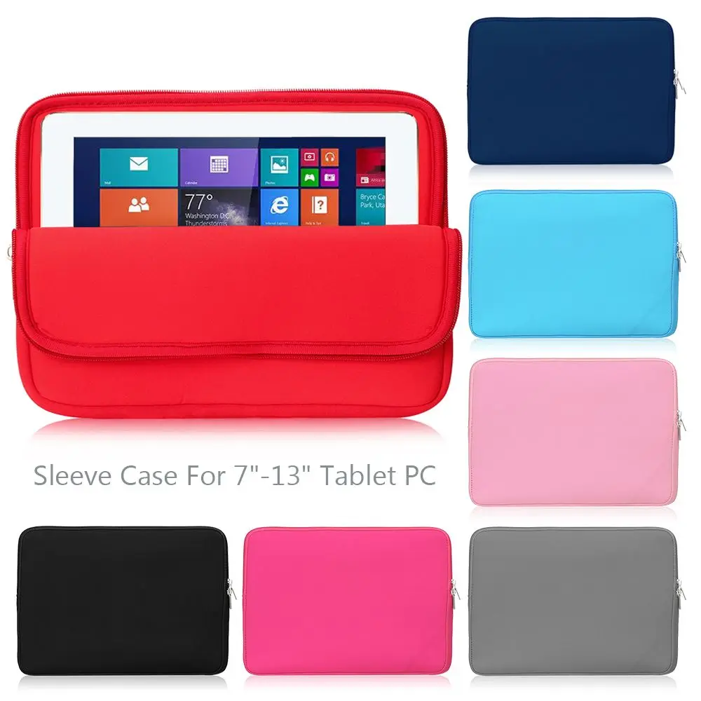 Shockproof Universal Soft Protective Pouch Cover Tablet Bag Sleeve Case For Apple iPad Samsung Galaxy Tab Huawei MediaPad