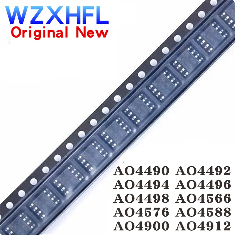 10PCS New AO4490 AO4492 AO4494 AO4496 AO4498 AO4566 AO4576 AO4588 AO4900 AO4912 SOP-8 MOS FET Chipset IC