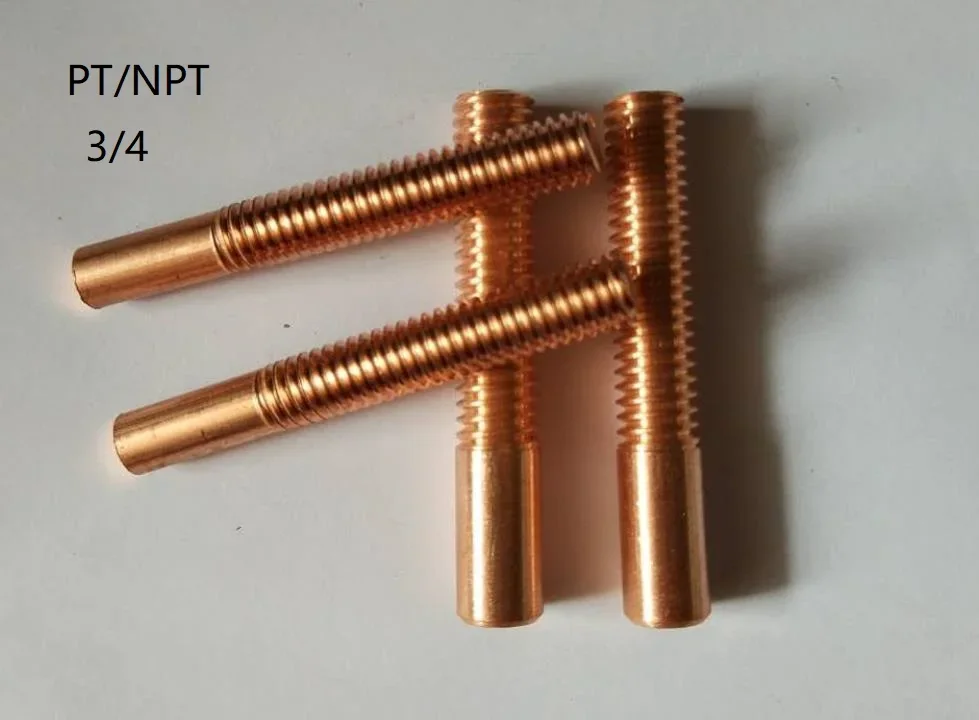 WESTCREEK 3/4 PT Pipe Thread Discharge Screw Thread Electrode NPT Tube Copper Thread Electrode