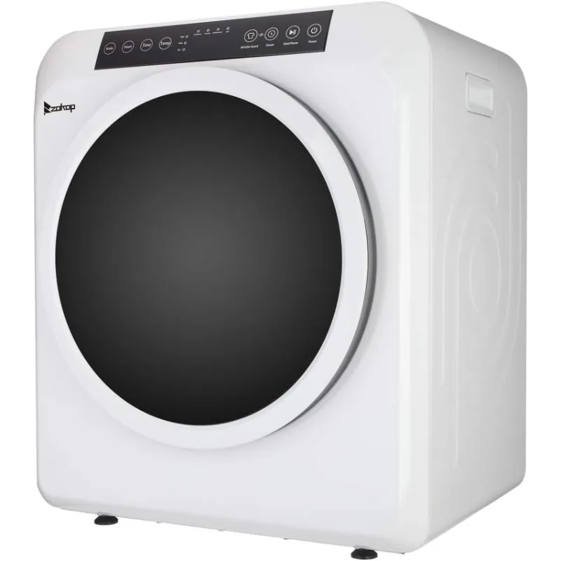 

Компактная сушилка для белья емкостью 13,2 фунта, портативная сушилка с фронтальной загрузкой 3,5 куб. фута, барабан из нержавеющей стали, выхлопная труба для квартиры