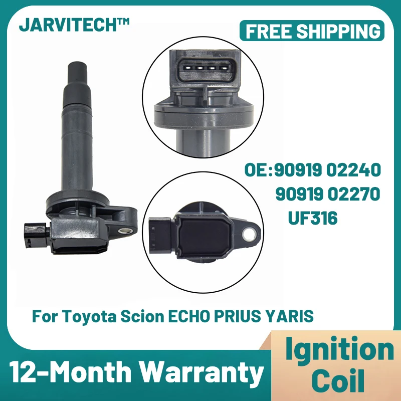 

9091902240 Ignition Coil 90919-02240 90919-02265 90919-02229 for TOYOTA YARIS P1 P2 P9 P13 1.0 1.3 1.5 IQ PRIUS LIFTBACK