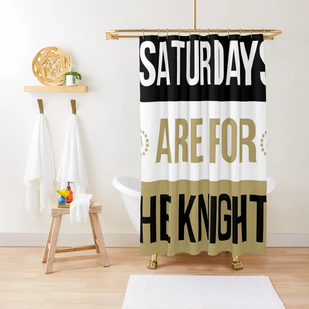 

Saturdays are for the Knights UCF Shower Curtain Washable Waterproof Fabric Shower Bathroom Decor Funny Shower Curtain
