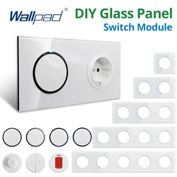 Wallpad DIY Module White Glass Wall Light Switch LED Indicator Function Key Only Free Combination