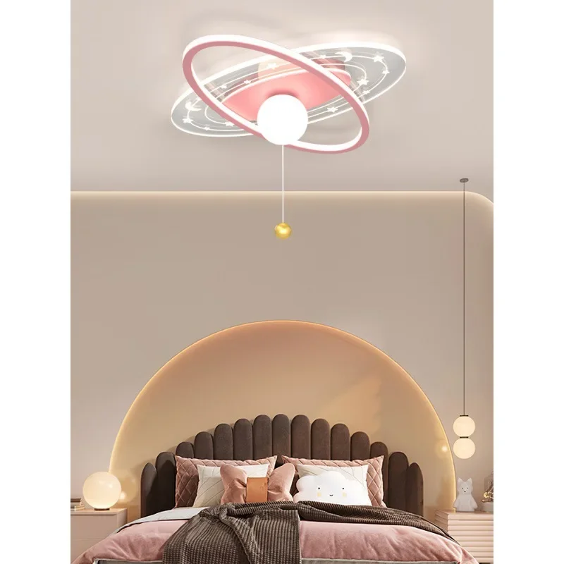 Lumière de chambre d'enfant, lumière de chambre d'astronaute, nouvelle protection des yeux, plafonnier créatif planète astronaute