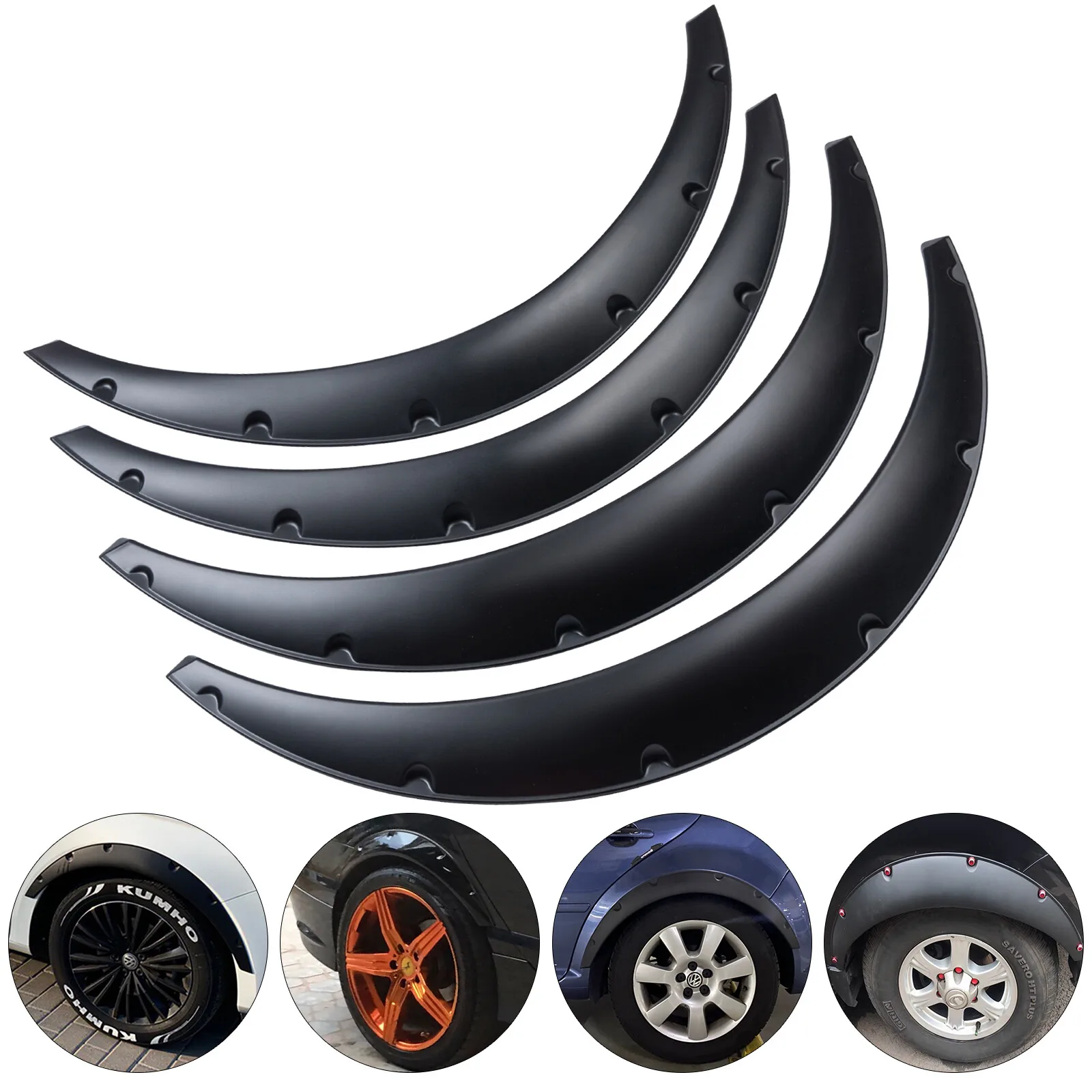 

Universal Widened Car Fender Flares Wheel Arche Wide Body Wheel Eyebrow 4PCS 32"