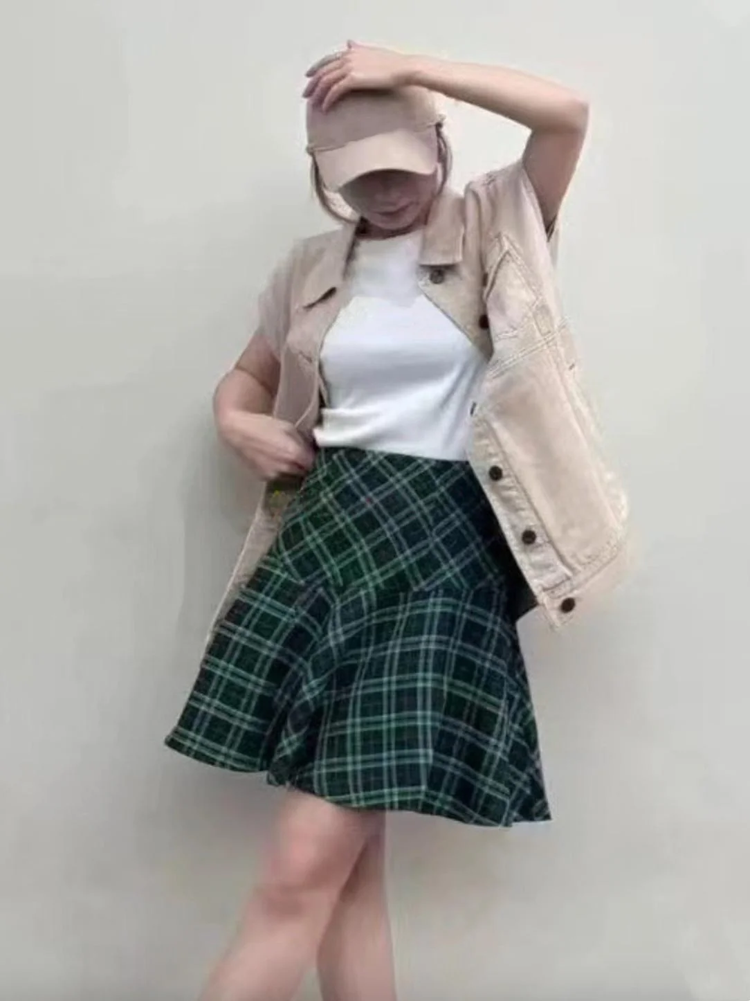 

Оригинальная юбка в горошек с высокой талией, асимметричная, плиссированная, из полиэстера, в милом японском стиле, А-силуэт, облегающая