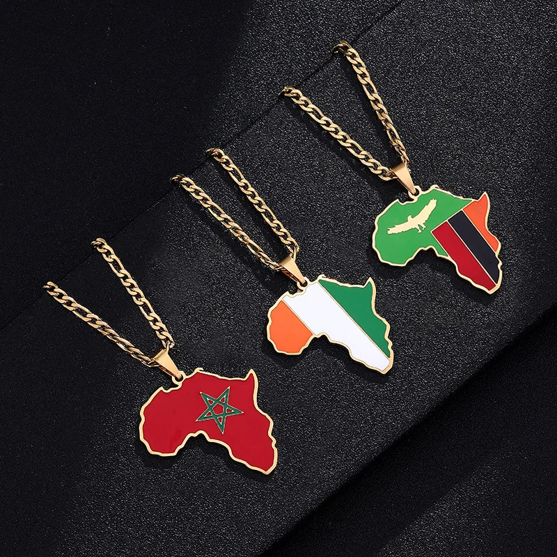 

rican Map Stainl Steel Nelace Geometric Design Electroplated Jewelry for Cartoon Anime Fans Unbranded Geometry Series