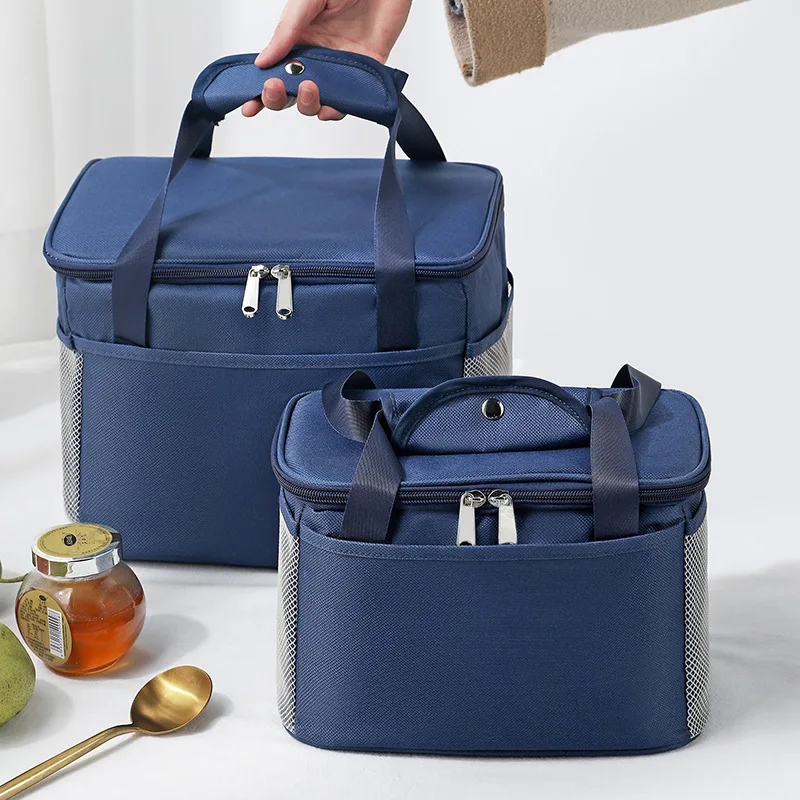 Portable Lunch Bags Food Insulated Bento Handbag Easy Clean Larger Capacity Dinner Storage Bag For Outdoor Picnic School Work