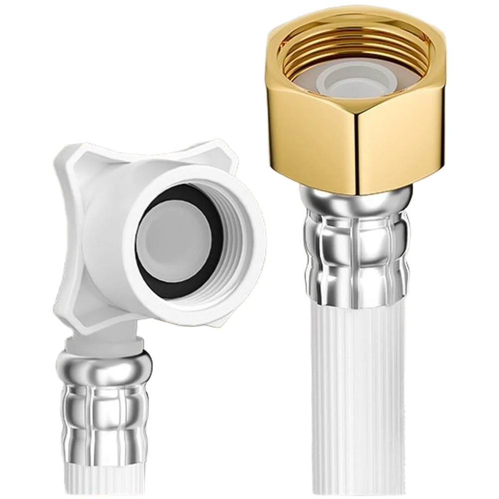 Multi‑Purpose Washing Machine Inlet Extension Hose Brass Threaded Connector Leak‑Proof Burst‑Resistant Flexible Water Supply