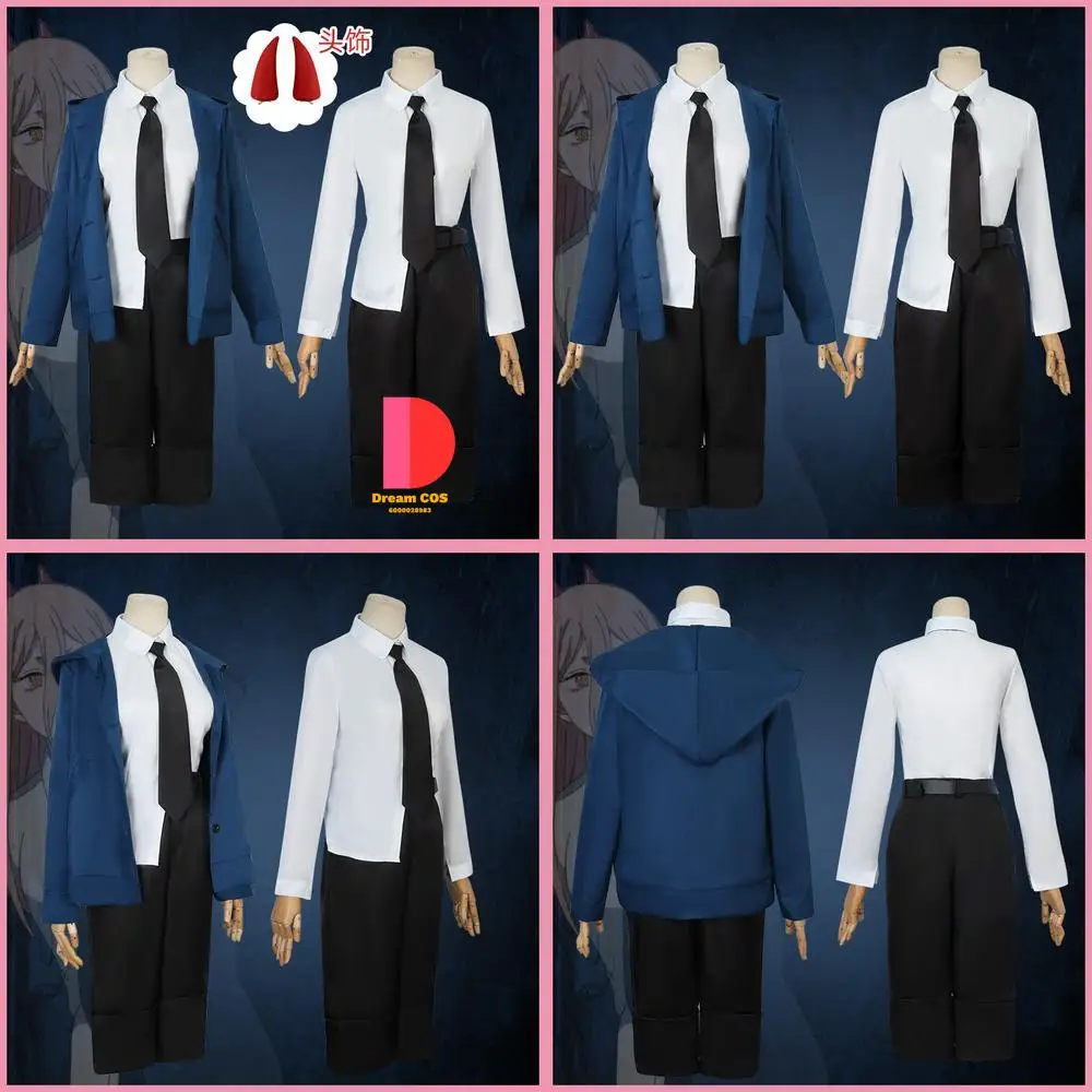 

Popular Anime Chainsaw Man Cosplay Costume Power Role Play Stage Performance Outfit Women Wig Comic Convention Halloween Party