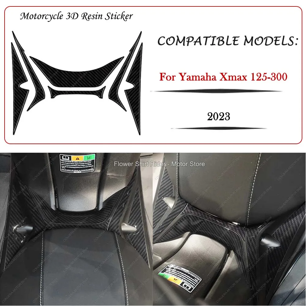 

For Yamaha Xmax 125-300 2023 3D Gel Epoxy Resin Sticker Waterproof Scratch Resistant Motorcycle Center Pedal Protection Sticker