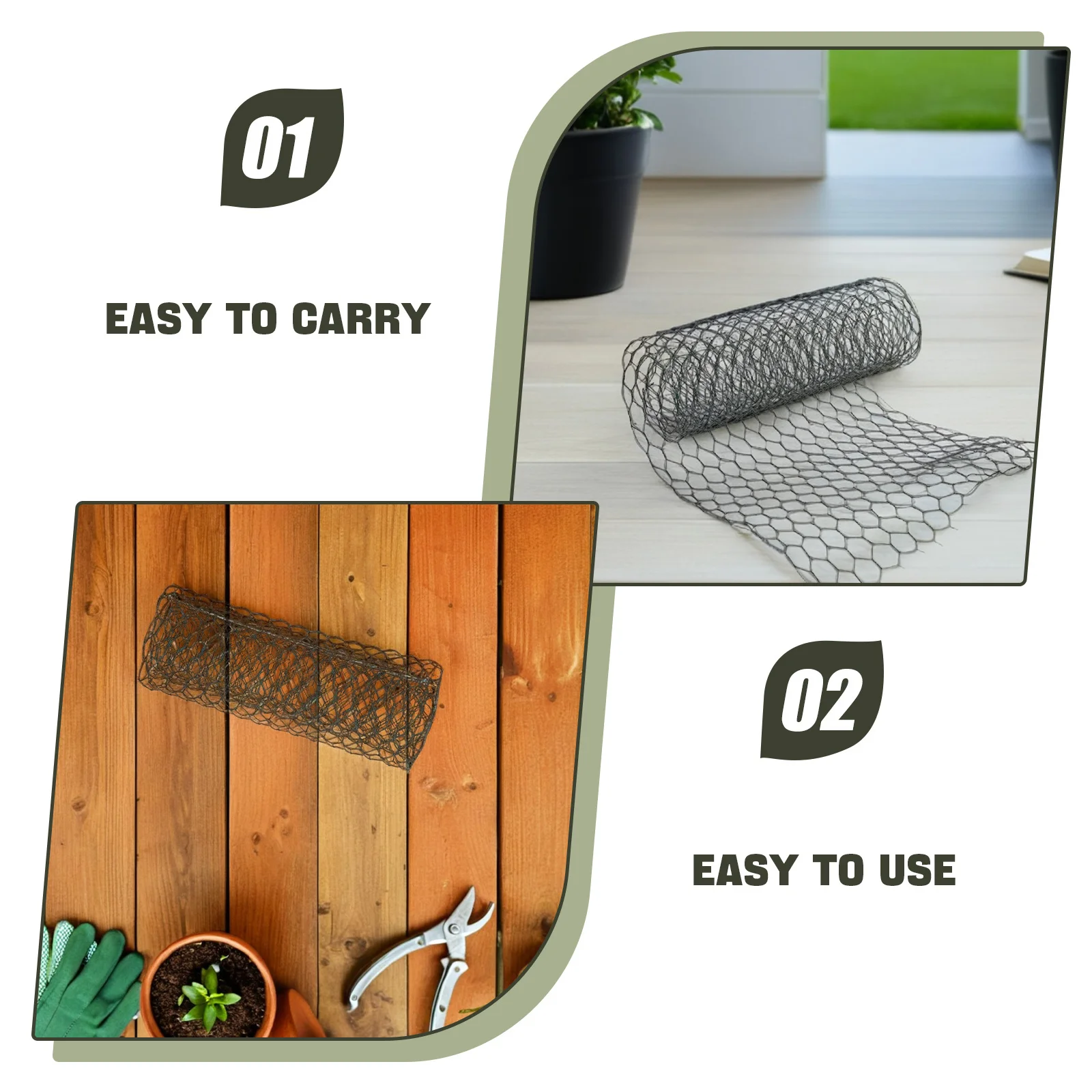 1 Roll Flower Wire Mesh Net Reliable Metal Hexagonal Wire Netting for Garden Fence Yard Netting Garden Fencing