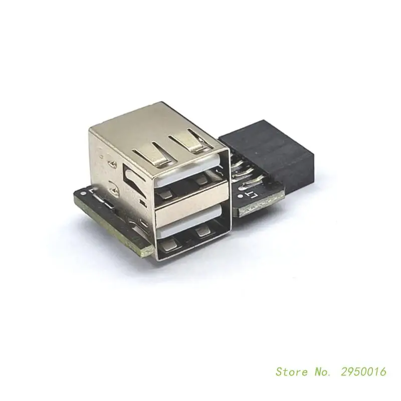 USB 2.0 Motherboard Header 9pin Motherboard to USB Adapter Connector USB2.0 A 9 Pin Female Converter for Wireless Mouse