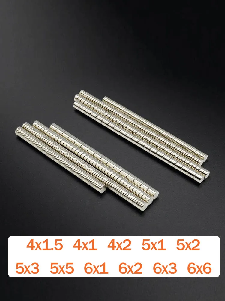 Super Mocny Magnes N35 Okrągły Magnetyczny Magnes Neodymowy NdFeB Potężny Magnes Neodymowy Magnesy na Lodówkę ﻿ 4x2 5x2 5x3 6x2 6x3 mm — 2