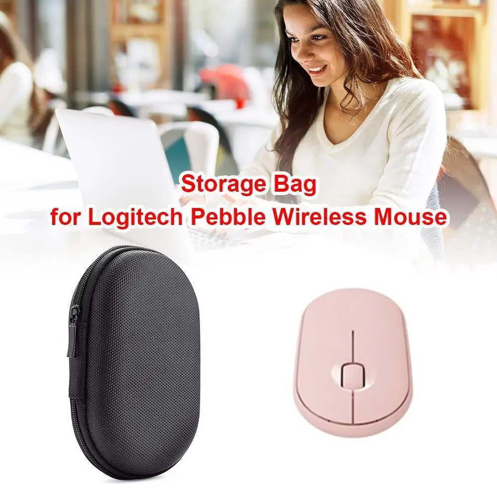 Hard EVA Wireless Mouse Travel Carrying Case Portable Mouse Carrying Cover Storage Bag Organizer Accessories for Logitech Pebble