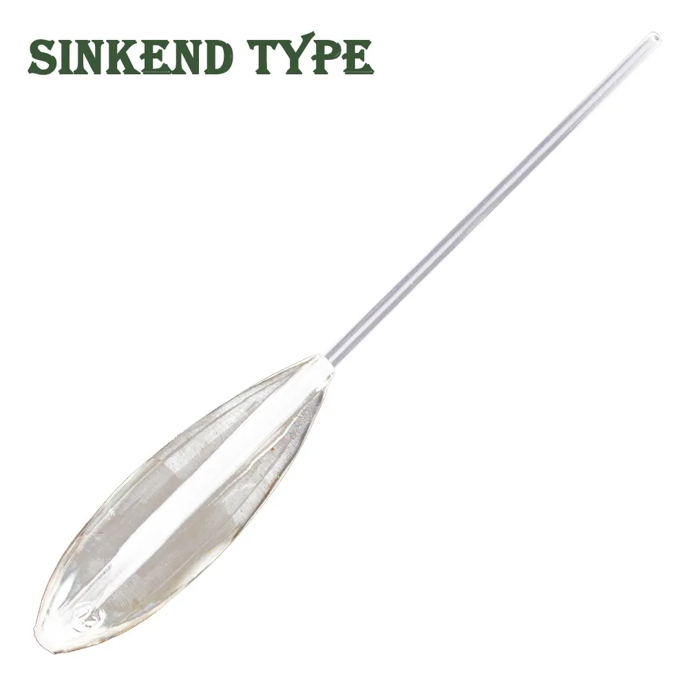 1PCAcrylic Fishing Float Clear Sinkend Type Casting Bobbers Bombarda Sinking Fly Fishing Tackle 5-50g Rotate Floats Buoy Bobber