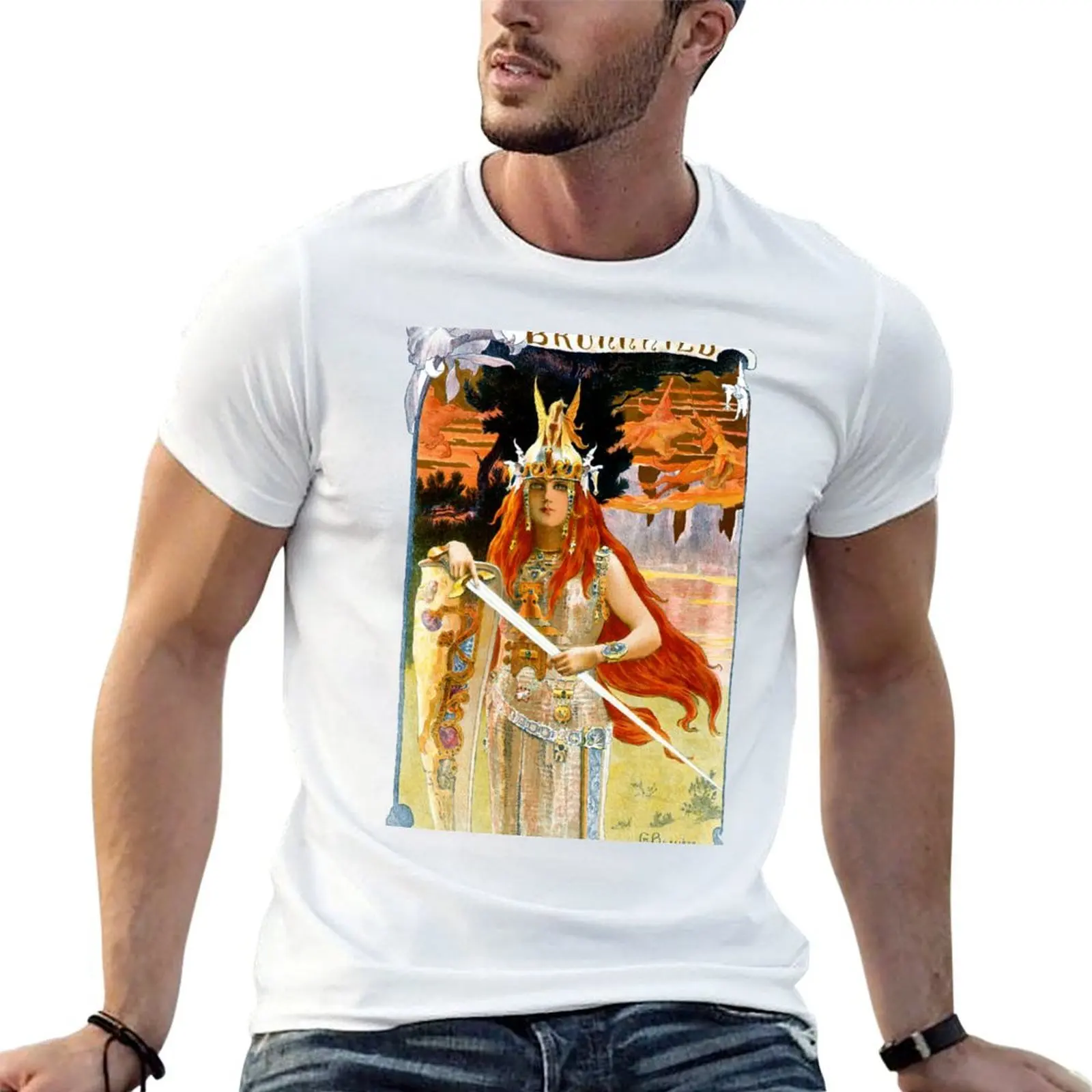 Gaston Bussiere Brunhilde Brunnhild Bussière T-Shirt cotton graphic tees oversized graphic tee mens fashion