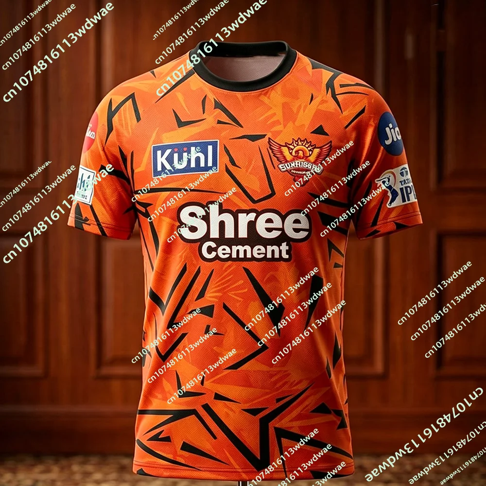 2026 New IPL Sunrisers  Hyderabad Cricket Team Jersey Indian Men's Casual Sports 3D Print Adult Family Boys Fans Jersey
