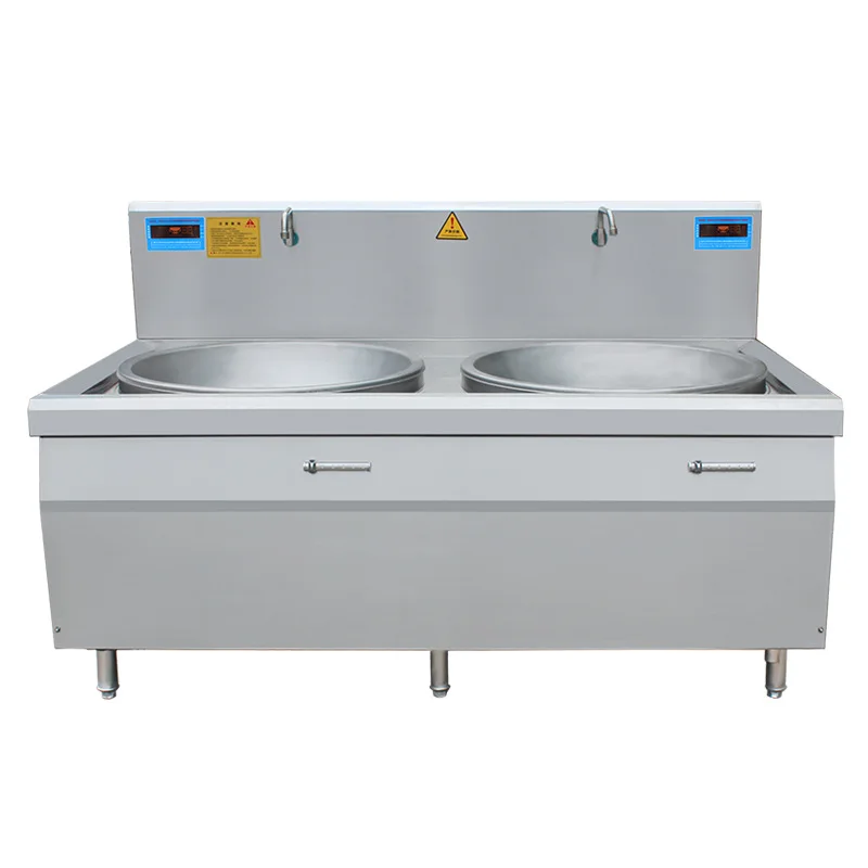 

Canteen Commercial Double-head Electromagnetic Frying Stove, High-power Binocular Large Pot Stove 380V Electric Pot