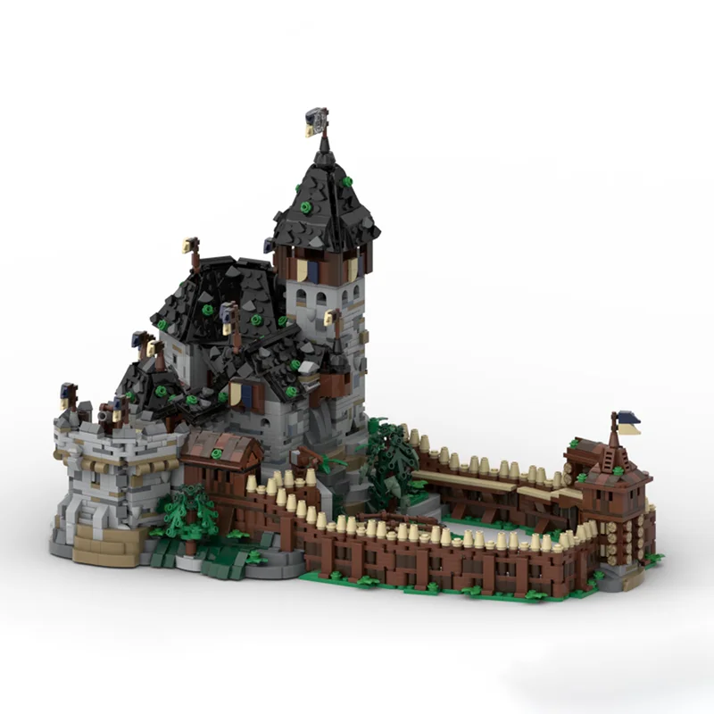 

Совершенно новая MOC, европейская средневековая уличная сцена, замок Blaustein, модель Особняка Duke, сделай сам, сборка, строительные блоки, игрушка в подарок
