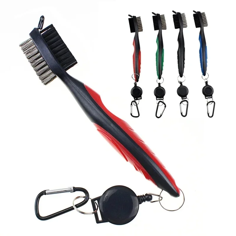 1-2pcs Double Sided Golf Club Cleaning Brush Groove Cleaner Tool Kit Supplies Accessories