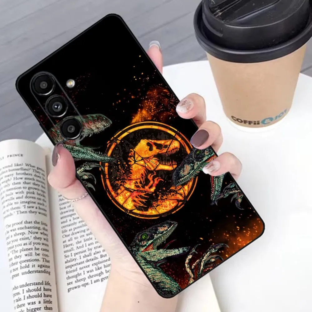 J-Jurassic Dragons Phone Case For Samsung S 25,24,21,22,23,30,20,Ultra,Plus,Fe,Lite,Note,10,9,5G Black Soft