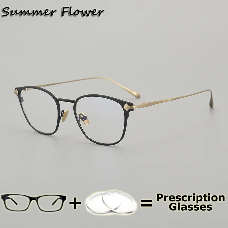 

Customize Prescription Glasses Pure Titanium Top End Optical Eyewear Men Anti Blue Light Bifocal Progressive Glasses Myopia