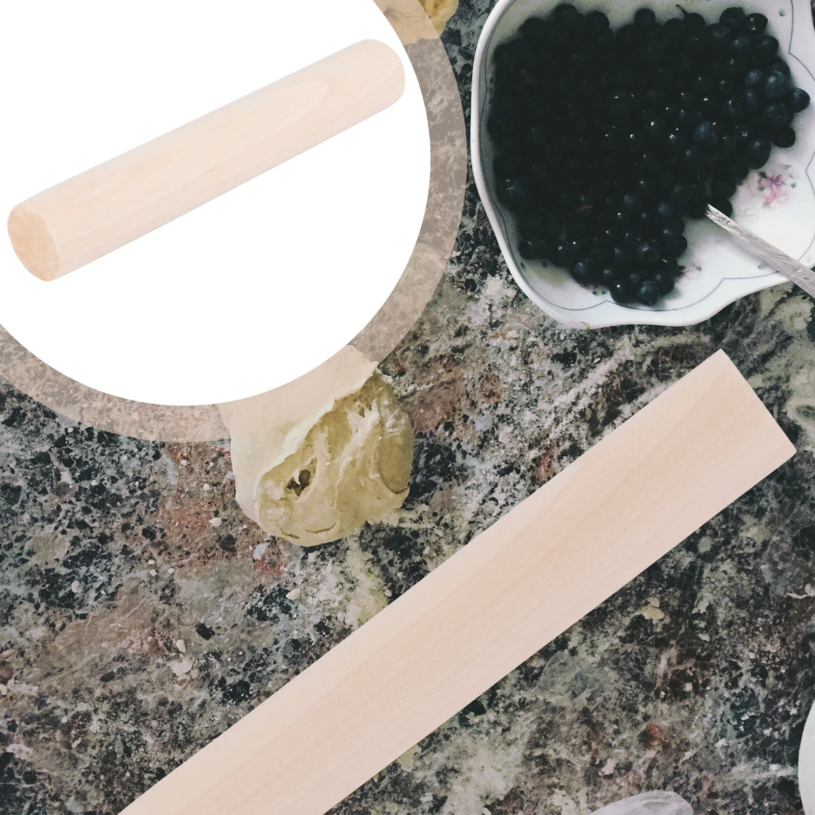 

16Cm Dumpling Rolling Pin Natural Lotus Wood Dough Roller for Dumplings Noodles Bread Ganmian Stick Roll Sleek Tapered Design