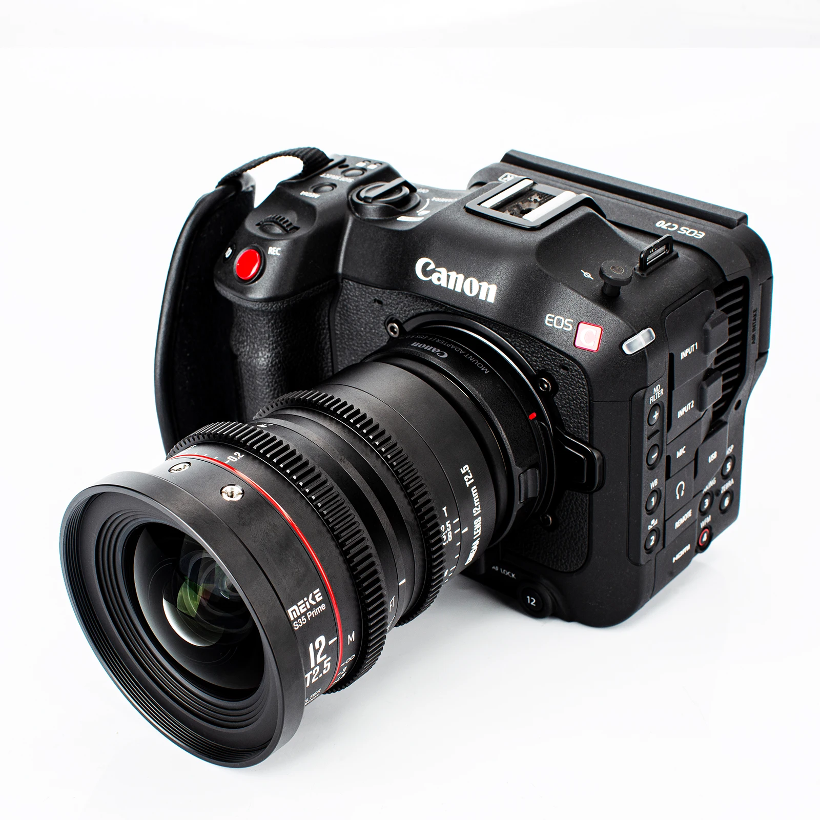 Meike Prime 12mmt2.5/18mm/25mm/35mm /50mm/75mm/100mmT2.1 for Super 35 Frame Cinema Camera Systems,such as RED Komodo,BMPCC6K