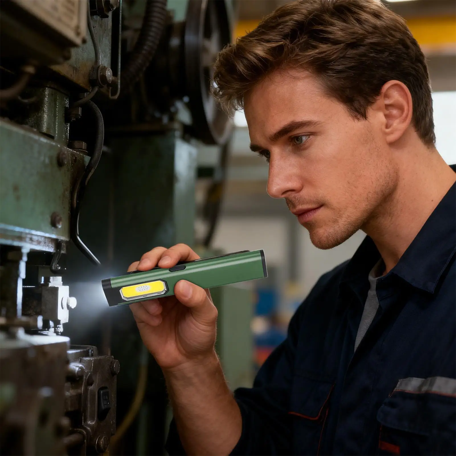 مصباح يدوي صغير قوي مقاوم للماء بمشبك إضاءة على المصابيح المحمولة مع ذيل مغناطيسي للمشي لمسافات طويلة والسفر في الهواء الطلق والسيارة