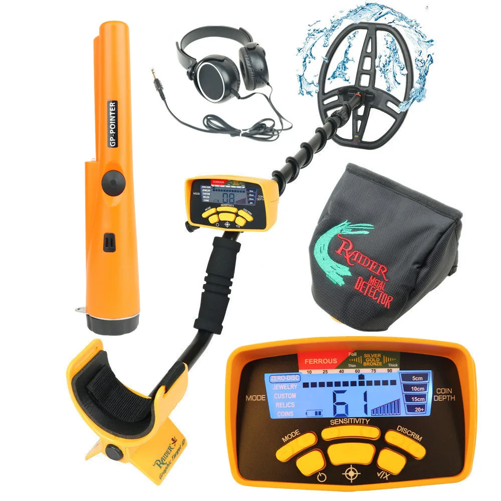 Metal Detector 6450 Powerful Gold Finder Five Detection Modes Underground Search Device Kit for Adults Gifts