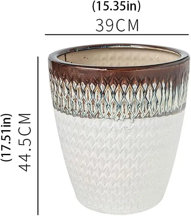 Planting Pots White Ceramic Flower Pot Modern European Home Restaurant Office Decoration Flower Pot Large Floor Flower Pot Pots