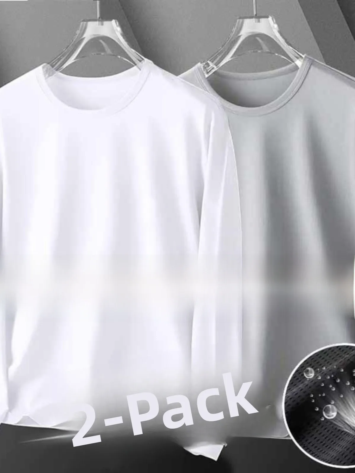 

Modal Silk Cotton Long Sve T-irt Men's White Color Base Layer irt round Ne Autumn Bla Base irt Summer Yout...