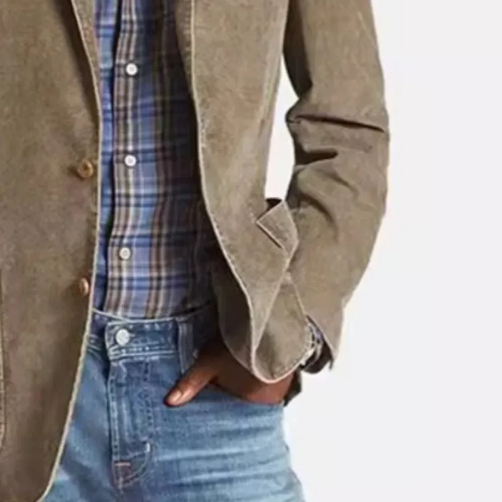 

Denim Suit Burst Casual Solid Color Coat Men's Wear Men Blazer Slim Fit Victorian Jacket Blazer for Men